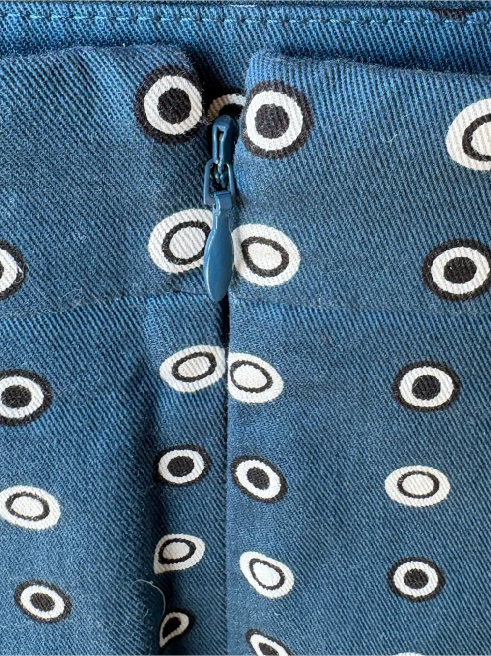 J.Crew No. 2 Pencil Skirt Dark Teal White Dot Print Size 10 - Picture 9 of 14